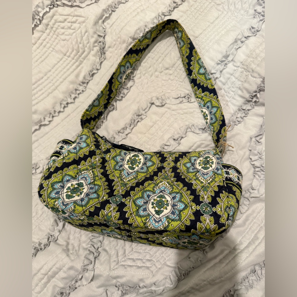 Vera Bradley Green and Blue Floral Shoulder Bag